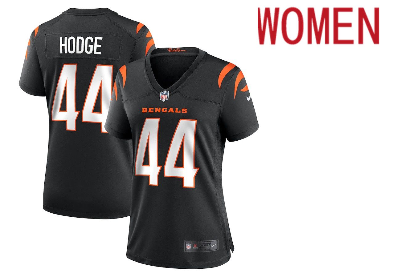 Women Cincinnati Bengals #44 Darius Hodge Nike Black Game NFL Jersey
